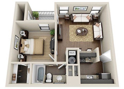 Veridian at Sandy Springs floor plan apartment home layout